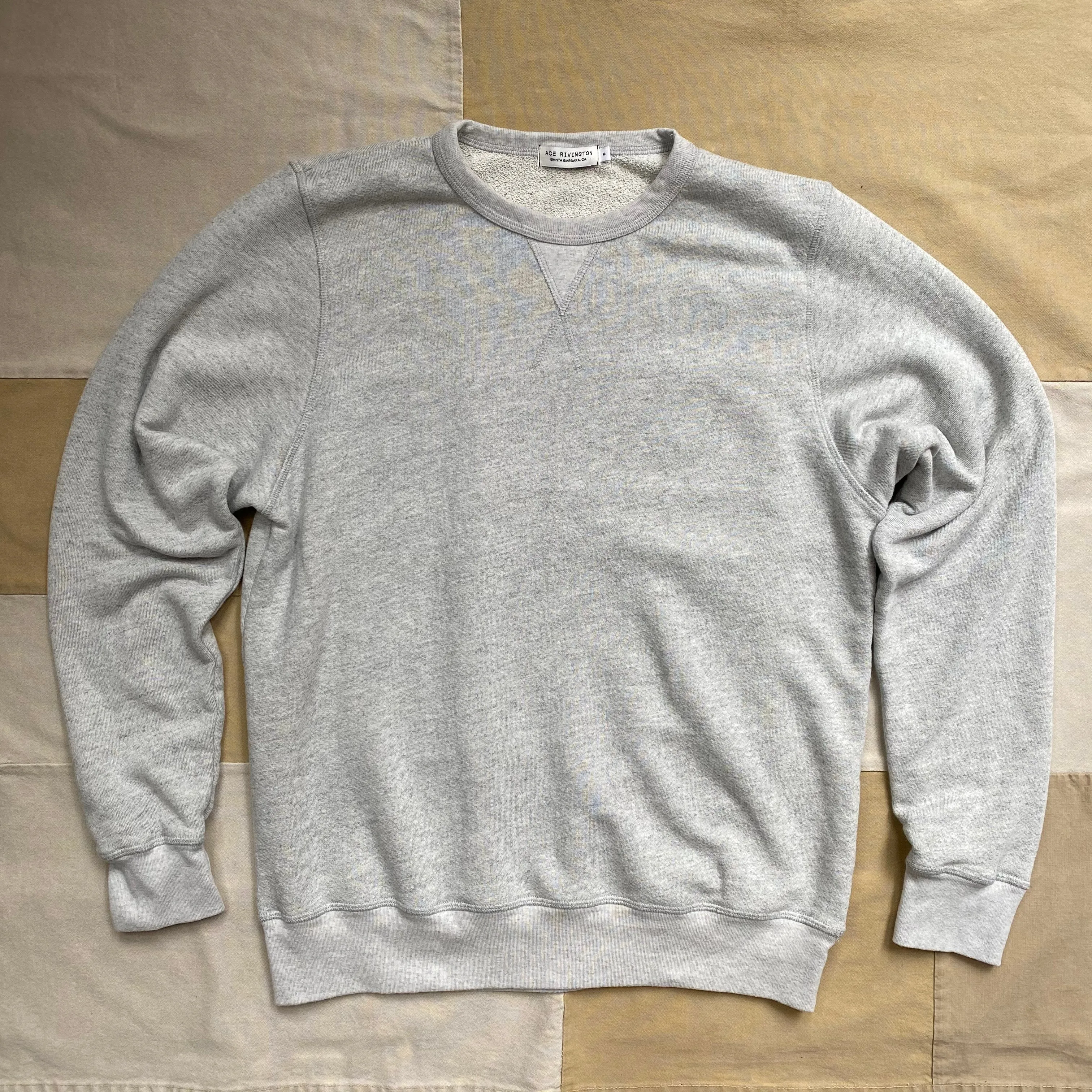 Breathable Layer product camouflage stealth French Terry Crewneck Sweatshirt, Vintage Grey