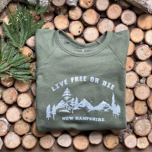 Outdoor Look Live Free or Die New Hampshire Crewneck Sweatshirt
