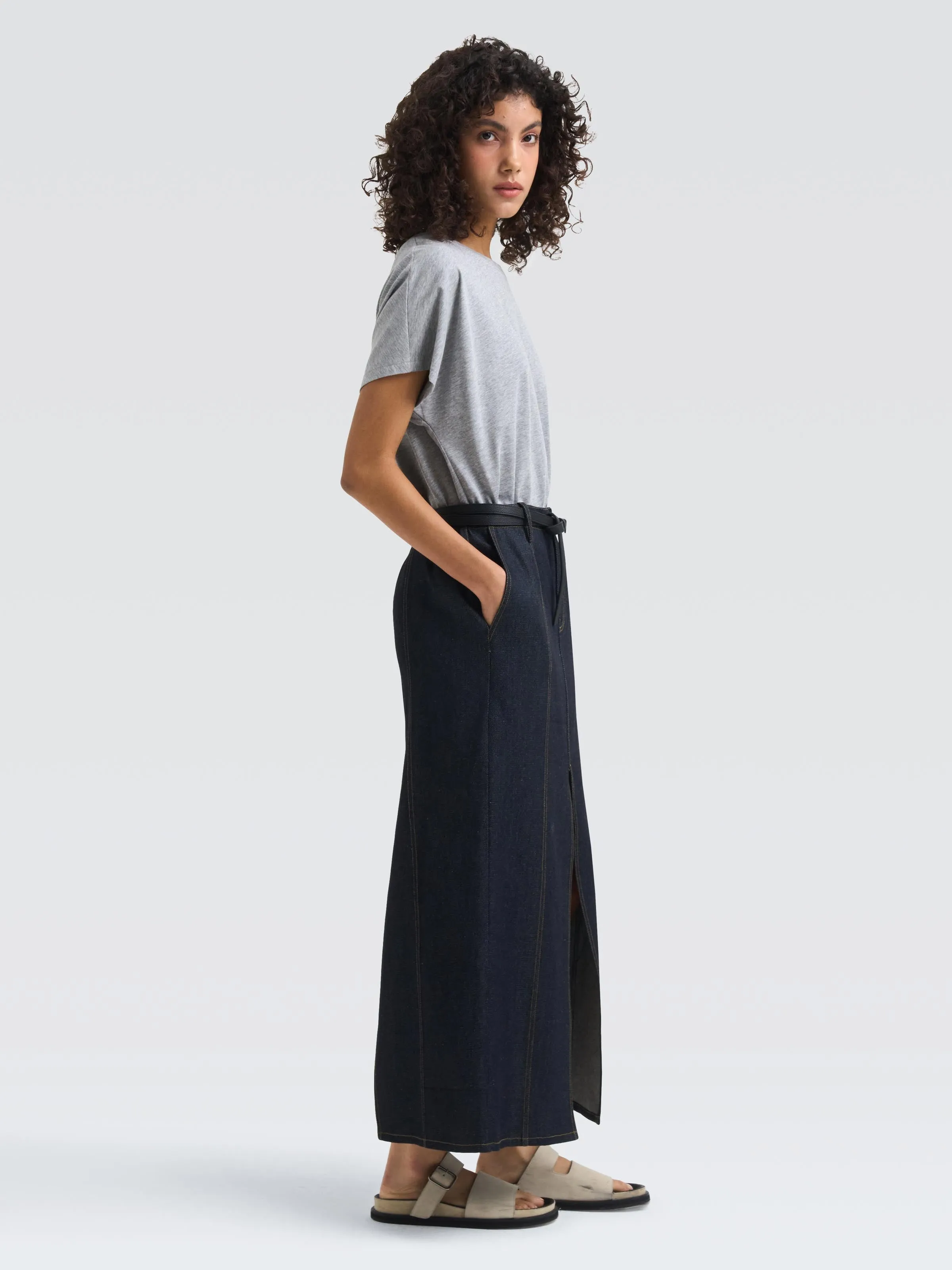 Japanese Denim Mercer Skirt Outfit Combo