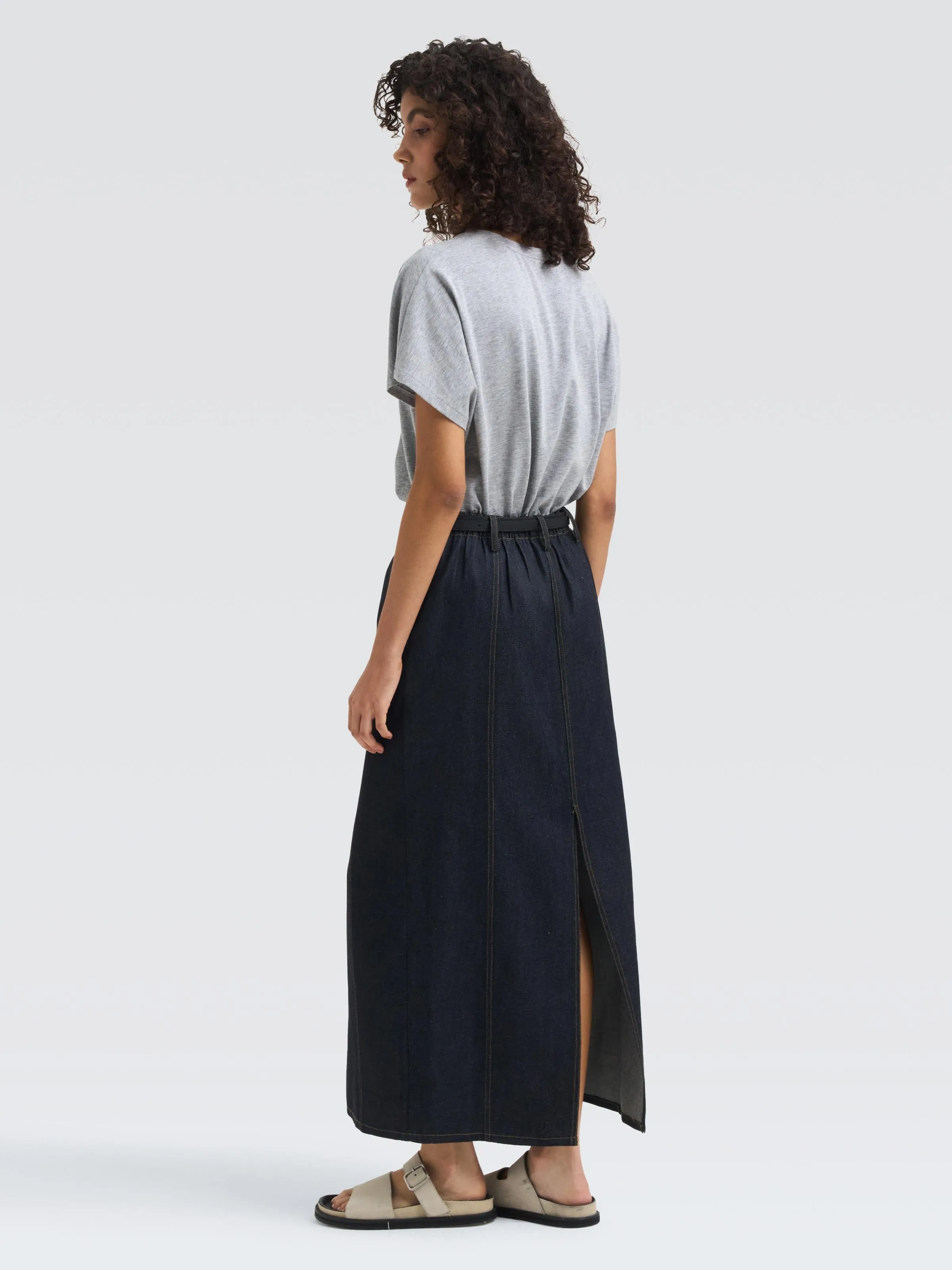 Japanese Denim Mercer Skirt Transitional Wear Multi Purpose