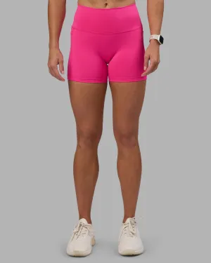 Fusion High-Rise 4" Short Pockets - Ultra Pink Windproof Design