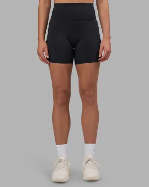 Active Wear Sneakers Fusion V-Contour Ultra High-Rise 6" Short Pockets - Black