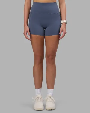 Elixir Ultra High-Rise 4" Short Pockets - Night Shadow Wrinkle resistant fabric