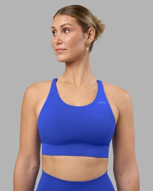 Spandex Minimal seams Accelerate Sports Bra - Power Cobalt