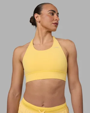 Accelerate Sports Bra - Lemon Racerback Style Adjustable Straps