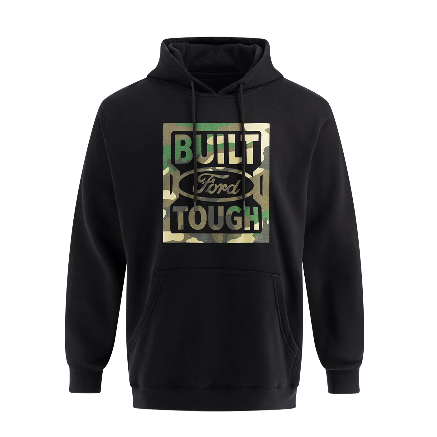 Built Ford Tough Mens Camo Logo Fleece Hoodie Everyday Look