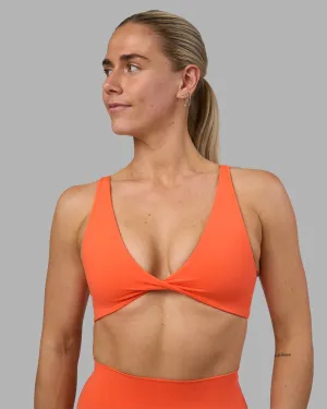 Impulse Reversible Sports Bra - Ultra Orange Easy Closure