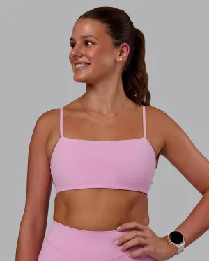 Rebel Heart Sports Bra - Pink Frosting Non Restrictive Band