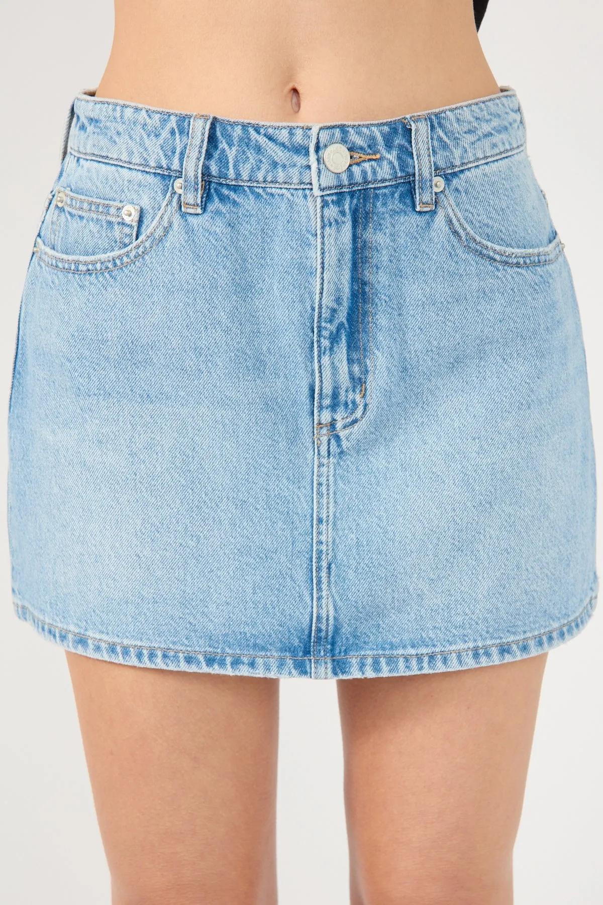 Elegant Flow Comfort Wear Lee Relaxed Mini Skirt Diamond Blue