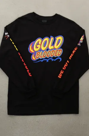 AdvancedMoistureManagement Se?or Sisig x Adapt :: Gold Blooded Sisig (Men's Black Long Sleeve Tee)