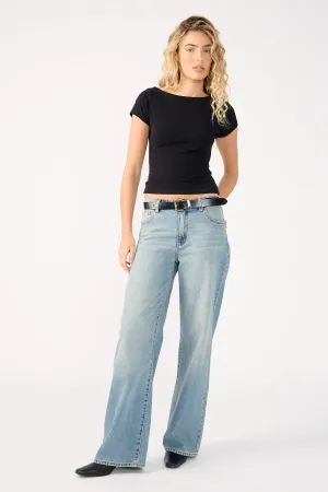 Advanced Stretch Recovery Abrand 95 Baggy Gisele Mid Blue Denim