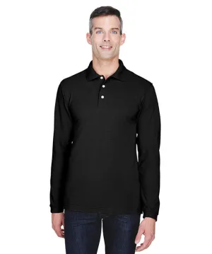 M265L - Harriton Mens 5.6 oz. Easy Blend? Long-Sleeve Polo Shirt Dressy Casual