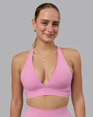 Elastic cuffs Contrast Stitching Stamina Sports Bra D/DD/E - Bubblegum