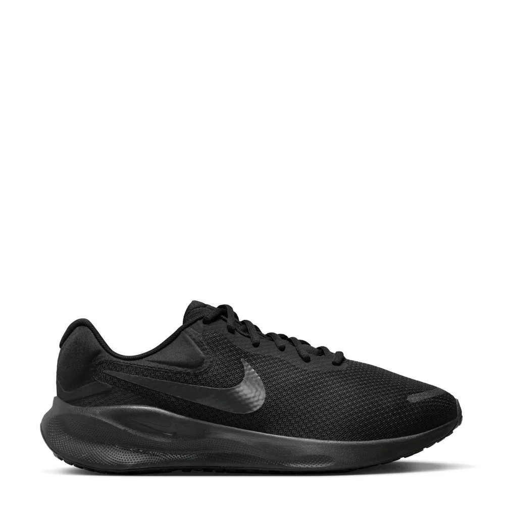 Revolution 7 Wide - Mens Moisture   Wicking running on a wooden track shoes