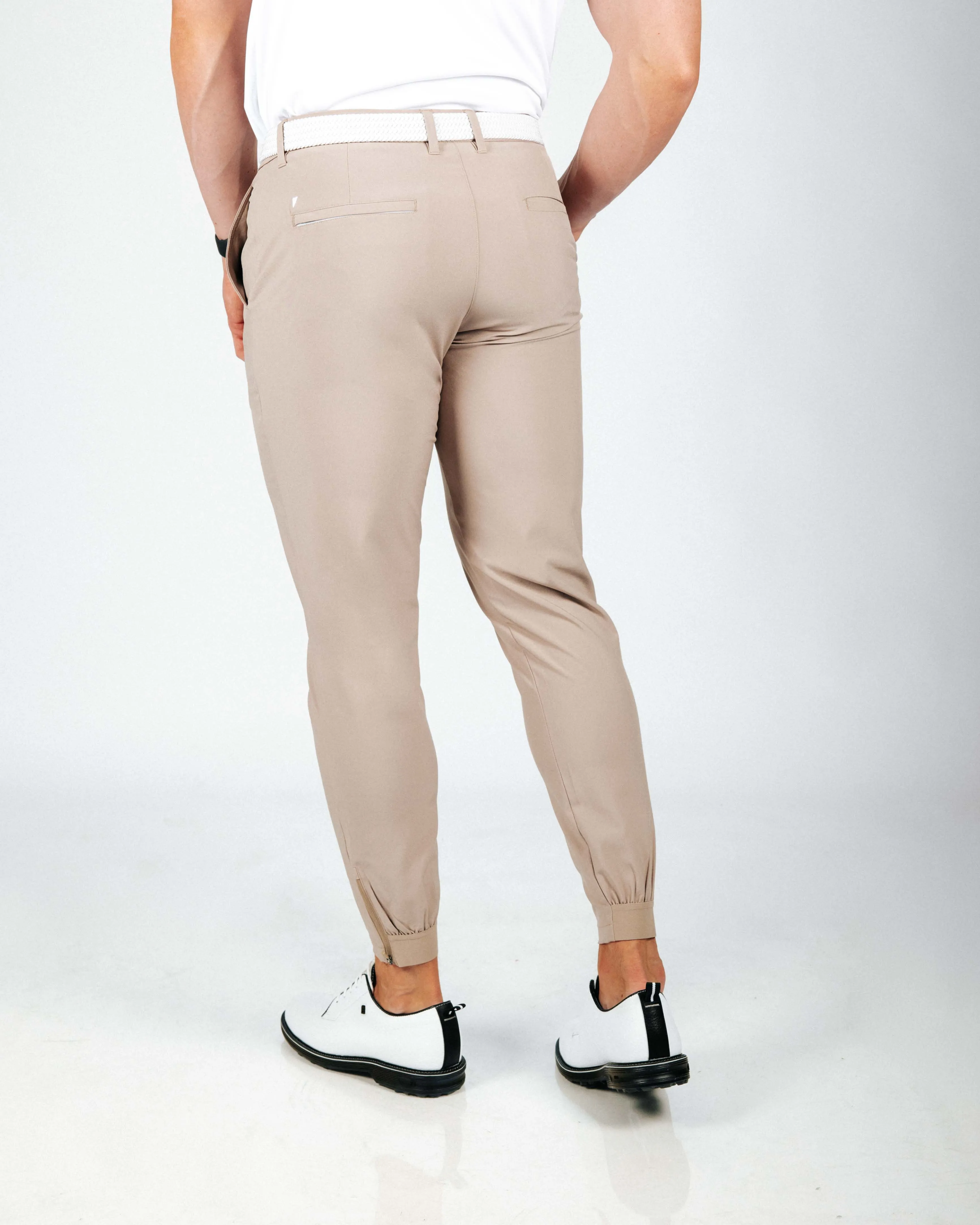 Soft Brushed Interior Lightweight Comfort Men's Light Brown Golf Jogger