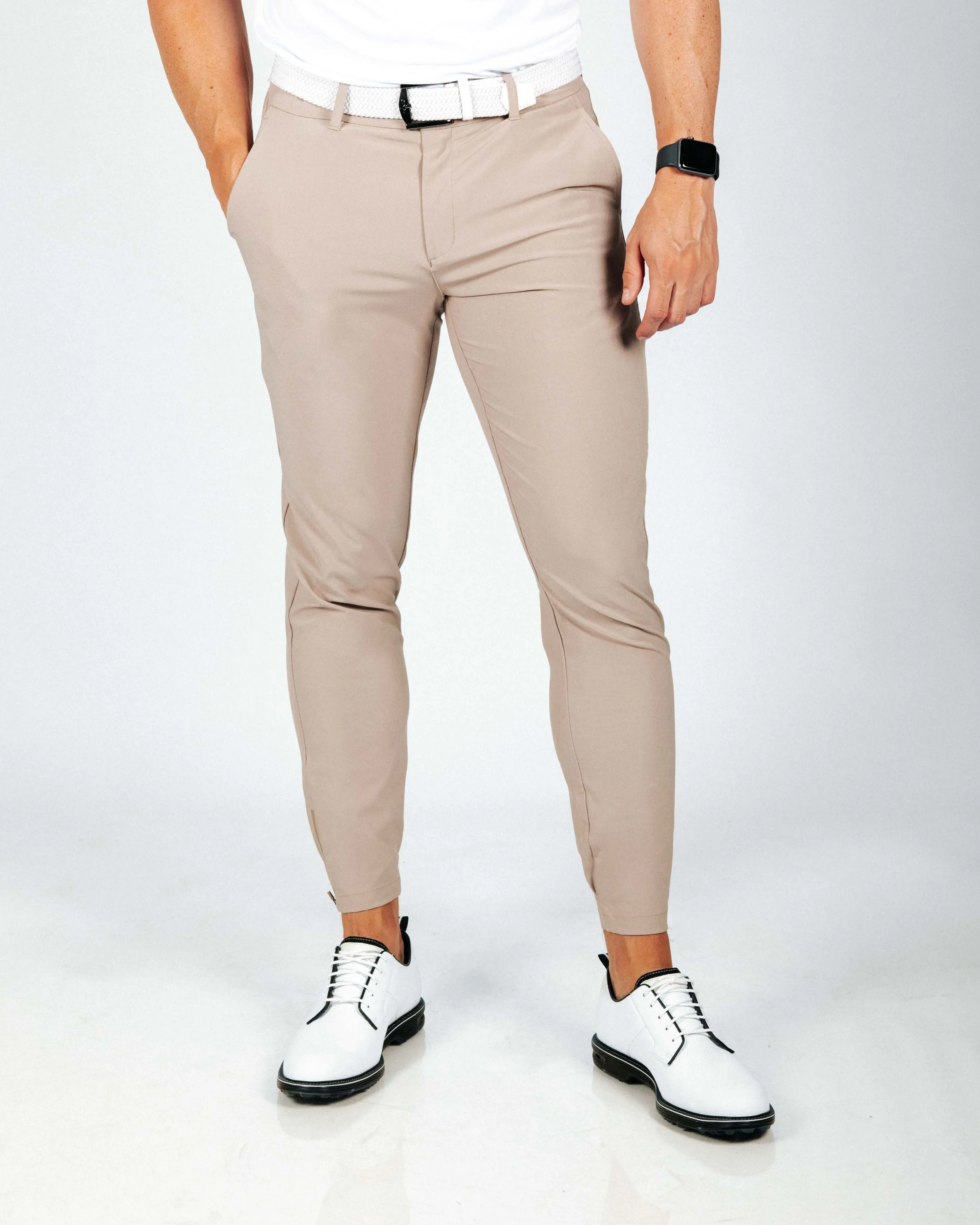 Men's Light Brown Golf Jogger Travel Leggings