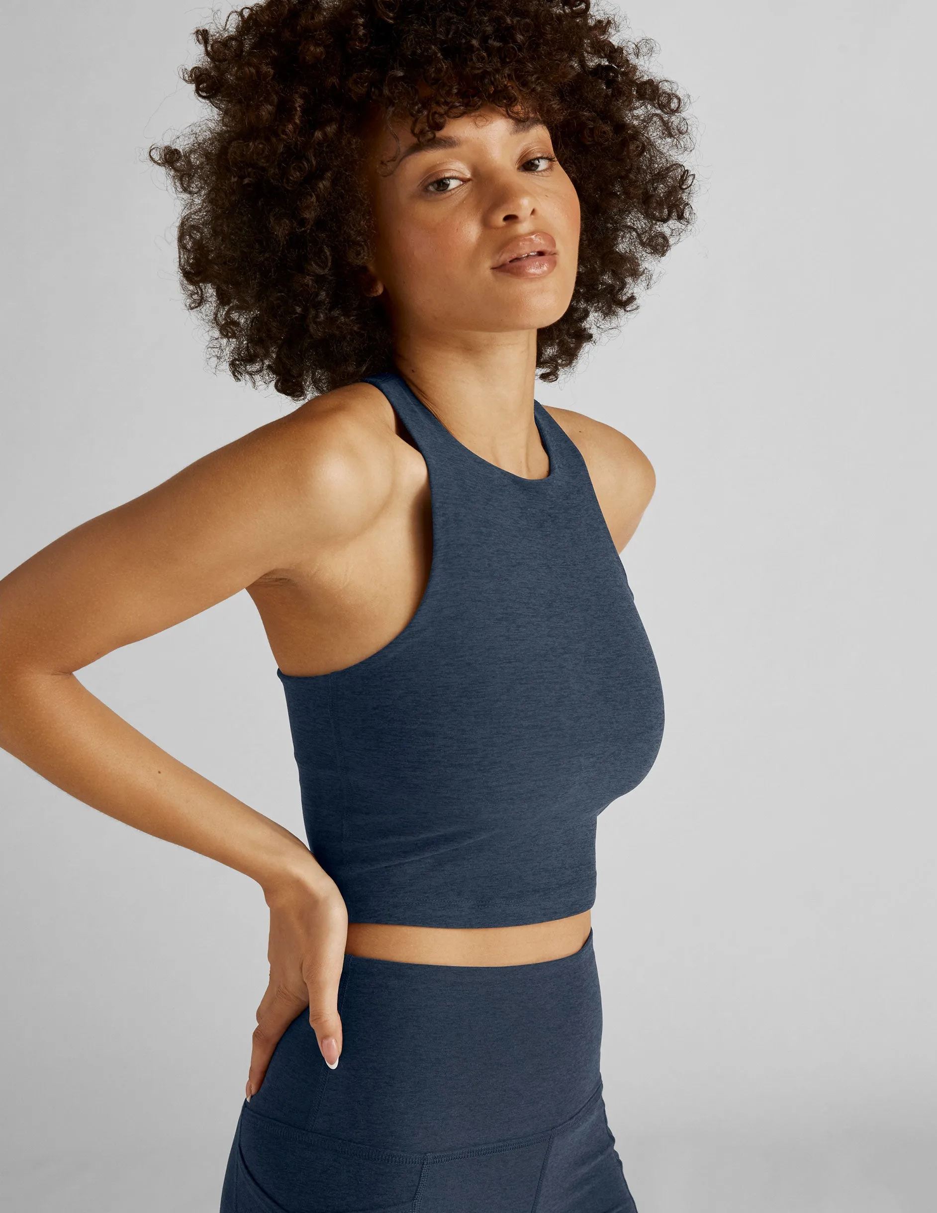 Ergonomic Seaming Spacedye Refocus Cropped Tank