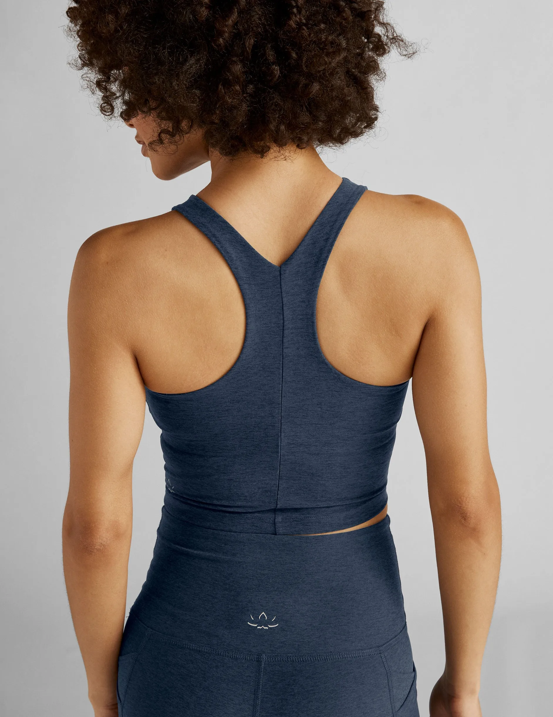 Quick Drying Fabric Coordination Spacedye Refocus Cropped Tank