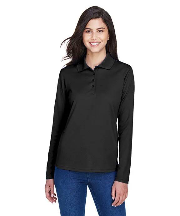 Travel Ready AntiPilling Technology 78192 - Core 365 Ladies Pinnacle Performance Long-Sleeve Piqu?? Polo Shirt