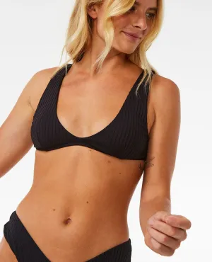 Sunny Retreat Rip Curl Premium Surf Bralette Top-Black
