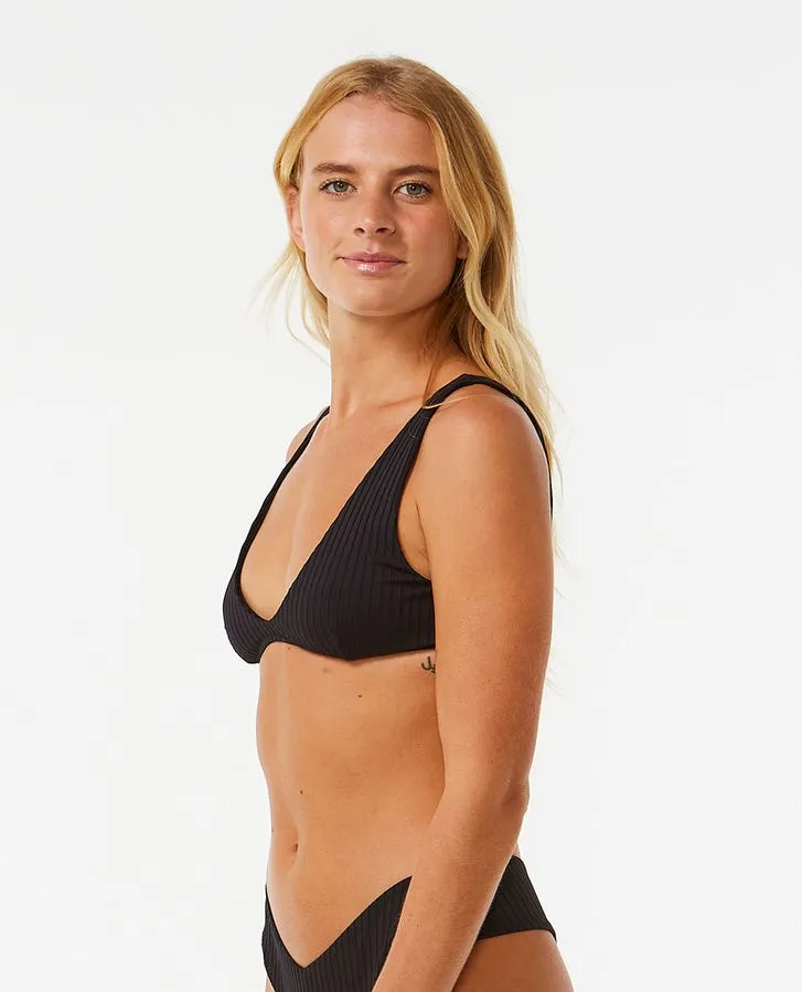 Sun Fun Rip Curl Premium Surf Bralette Top-Black