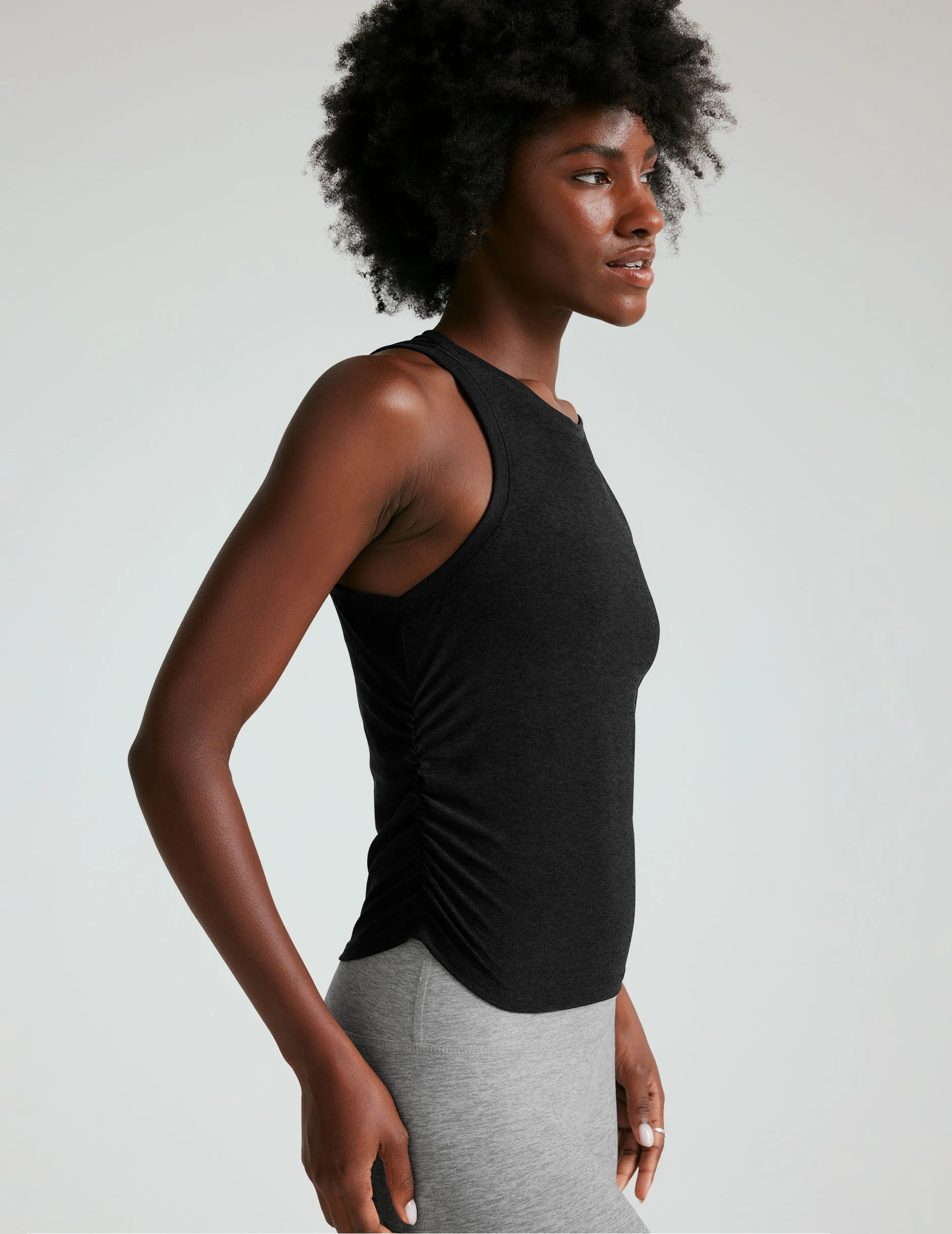 Velcro closure seams Supportive Underwire Featherweight Your Fit Shirred Tank