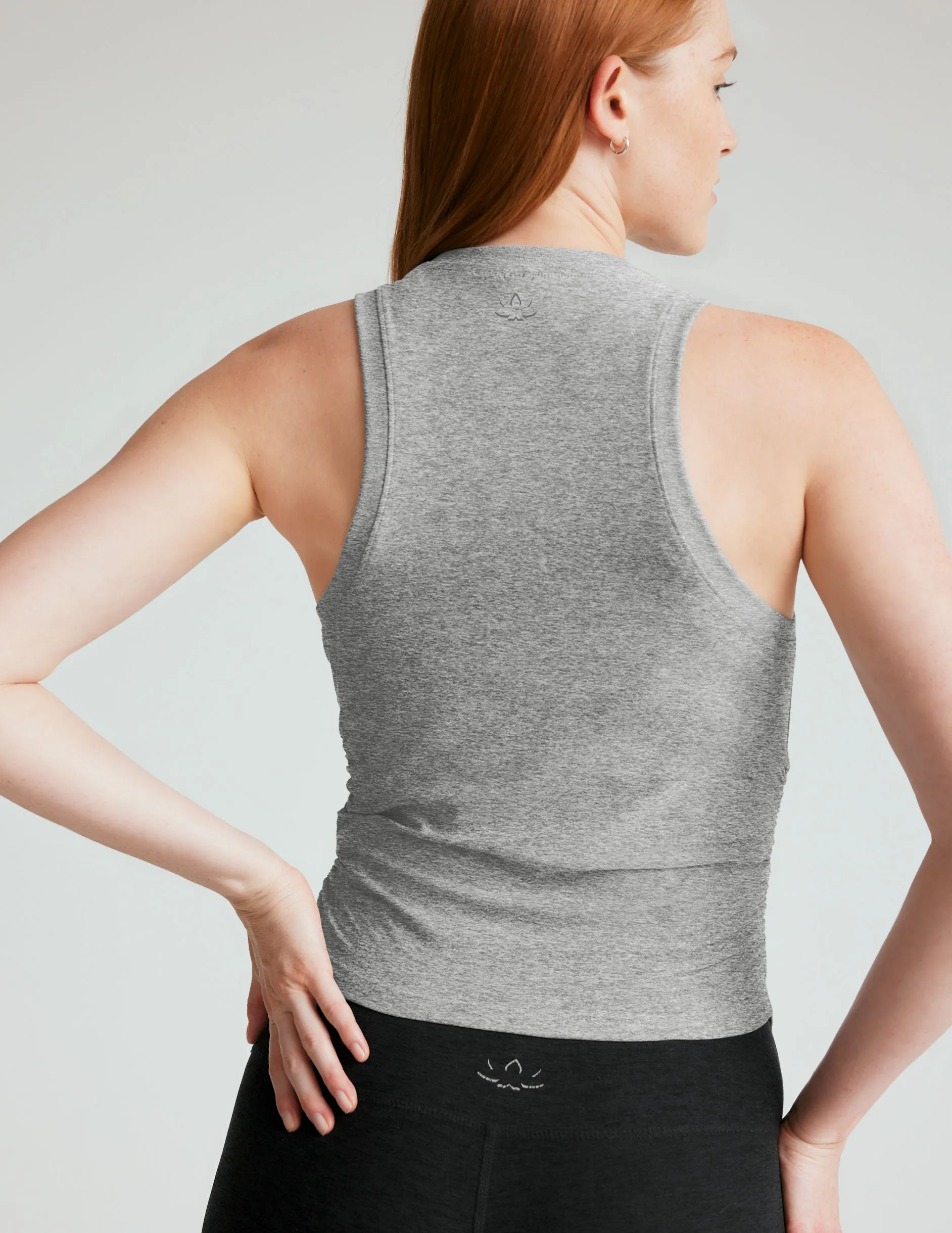 Anti-pilling Raw edges Featherweight Your Fit Shirred Tank