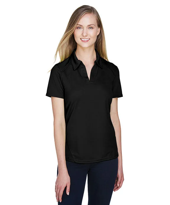 78632 - North End Ladies Recycled Polyester Performance Piqu?? Polo Shirt Durable Buttonholes