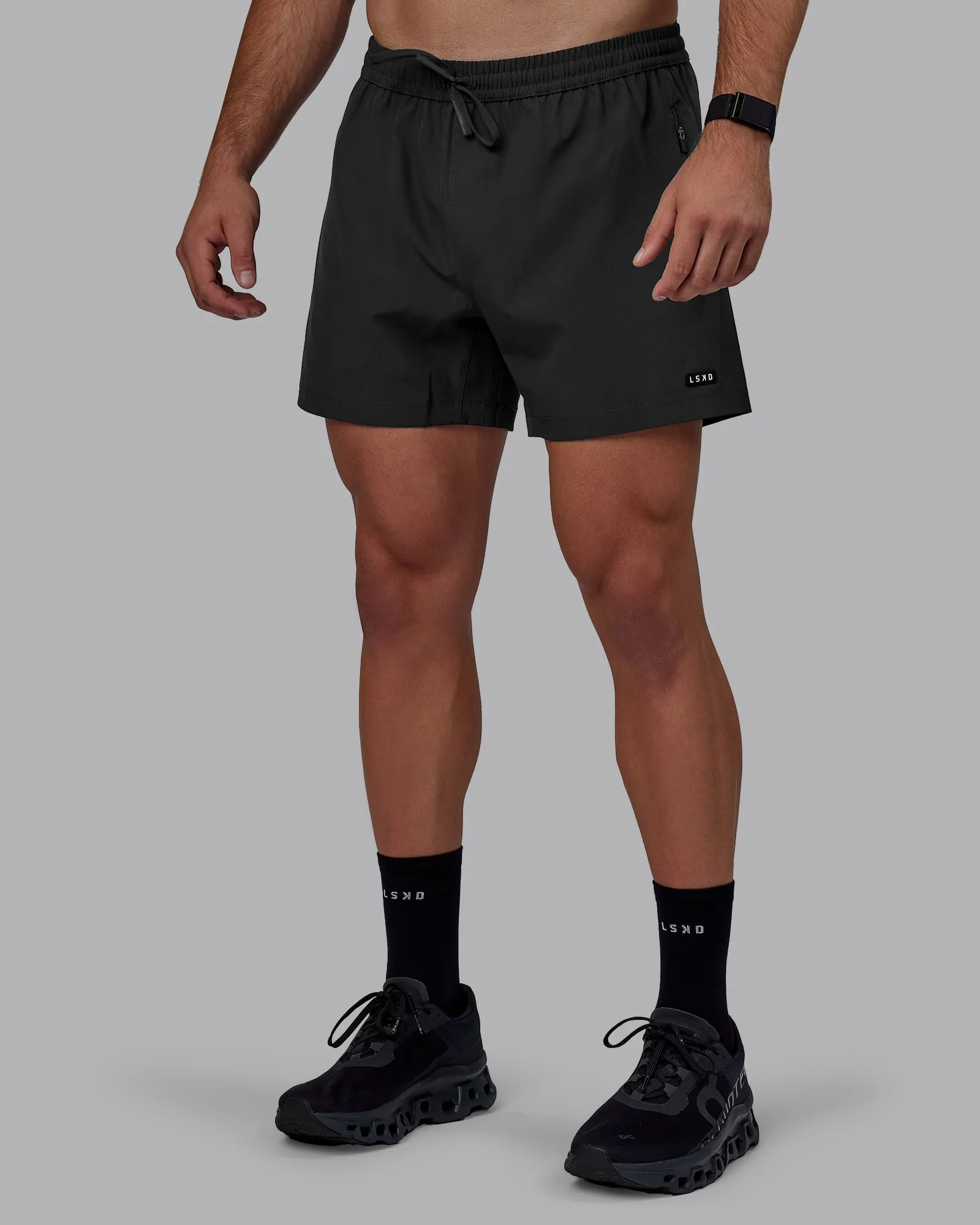 Non Slip Inner Grip Value for Money Rep 5" Performance Short - Pirate Black