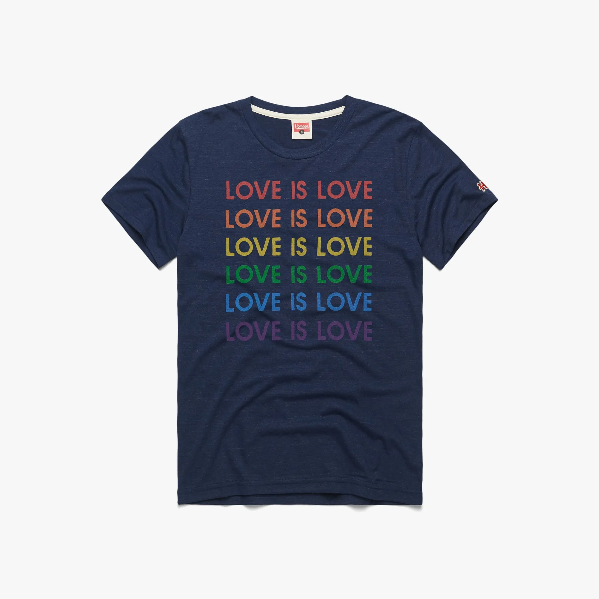 Flexible Neckline Embroidered Details Love Is Love Rainbow