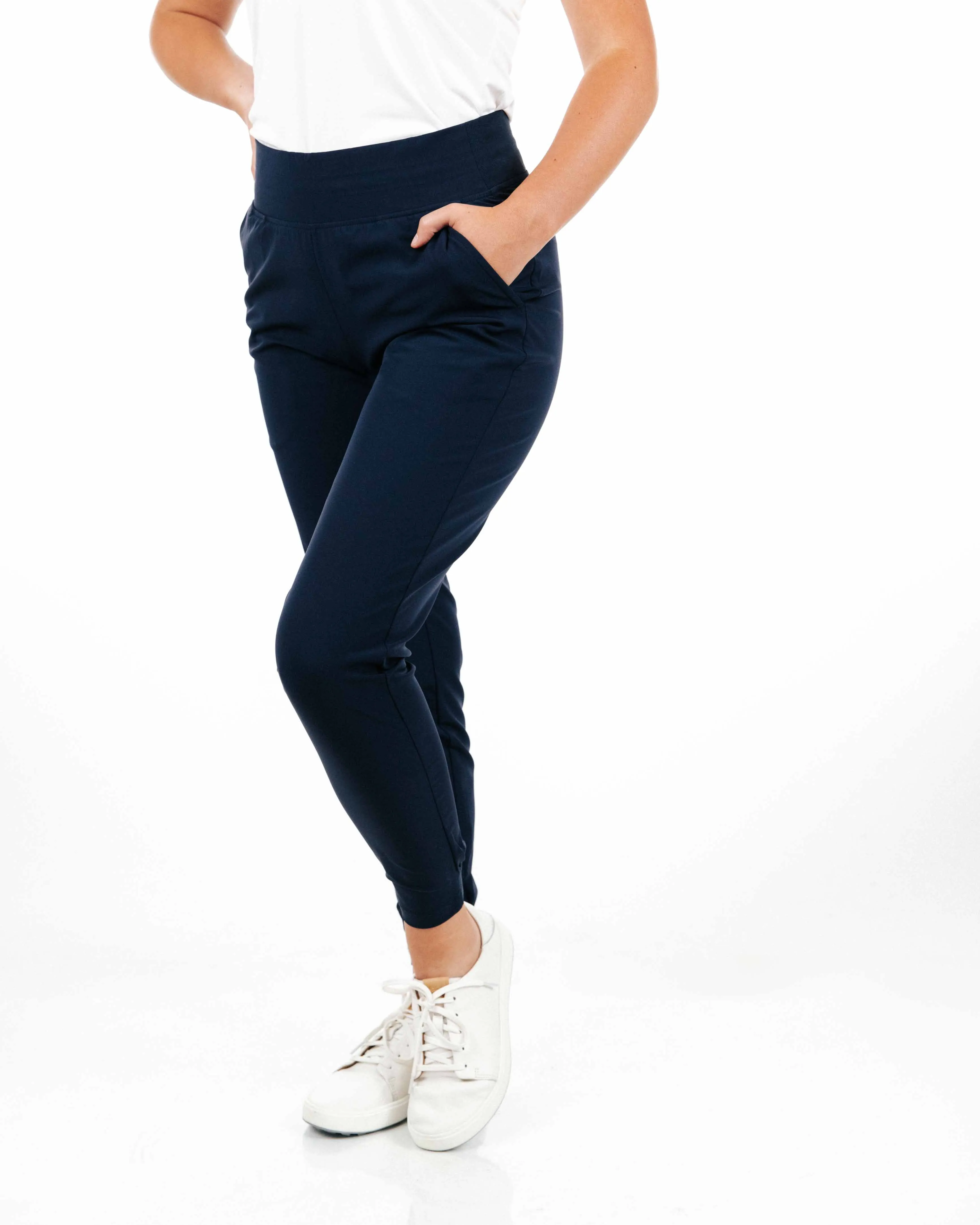 Compression Fit Optimization Seamless construction Women's Navy Jogger
