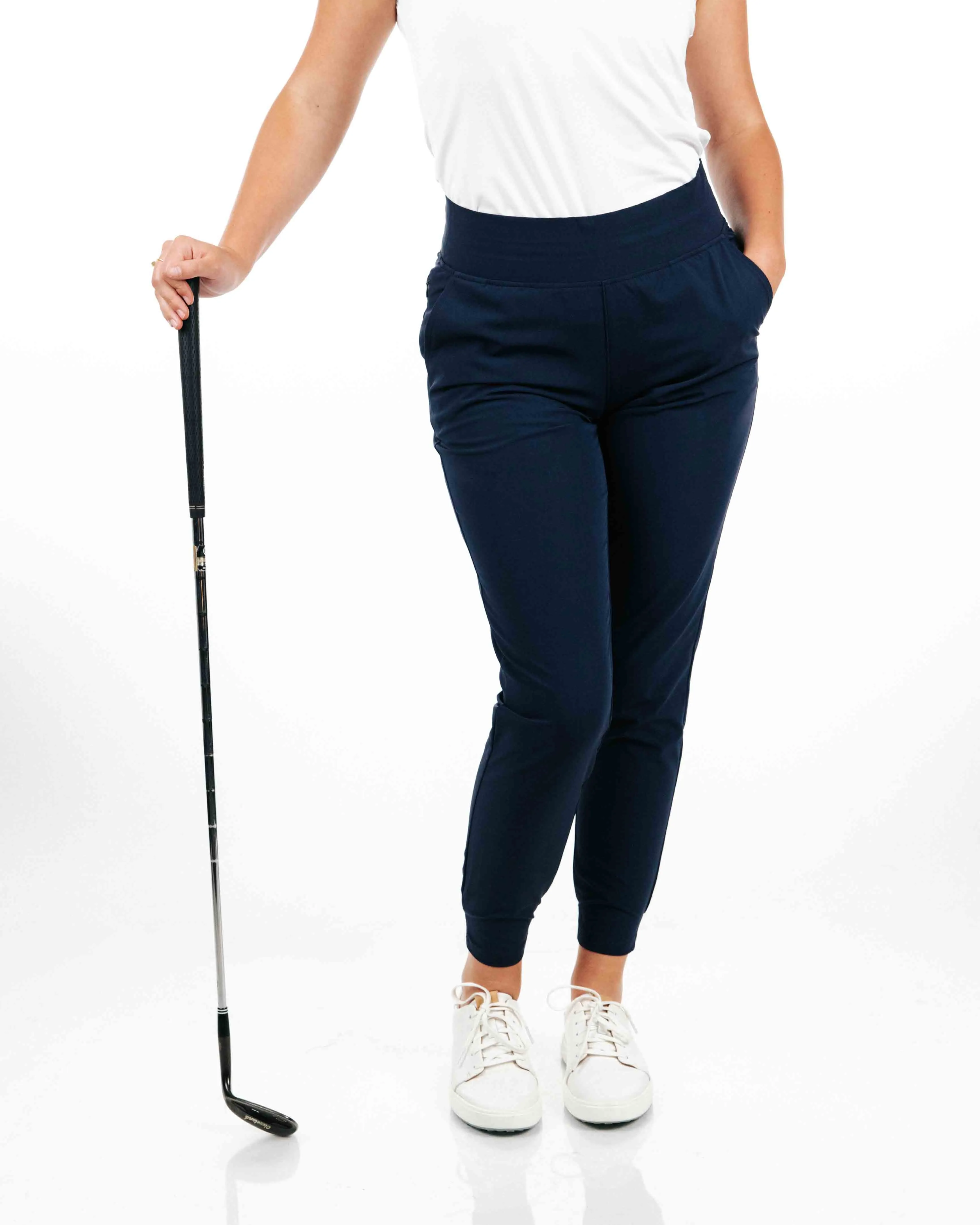 Tapered Leg Opening Women's Navy Jogger