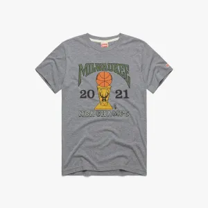 2021 NBA Champions Bucks Minimalist fashion Vintage Wash