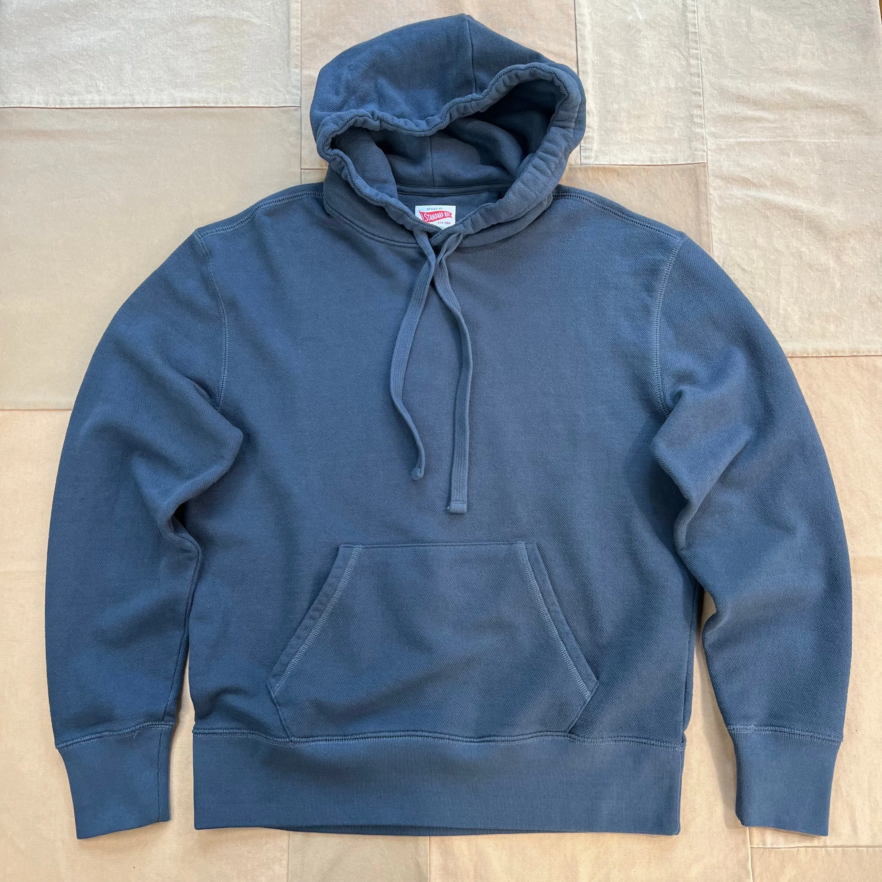 Brand Name Active Comfort Classic Knit Hoodie, Washed Navy