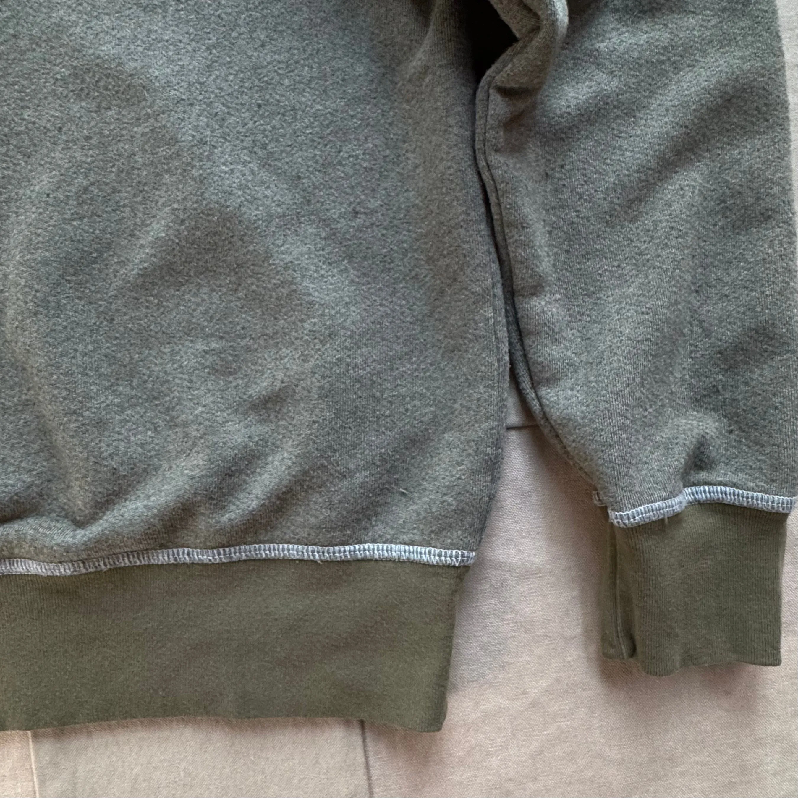 French Terry Crewneck Sweatshirt, Army Green Weekend Wear Simple Comfort