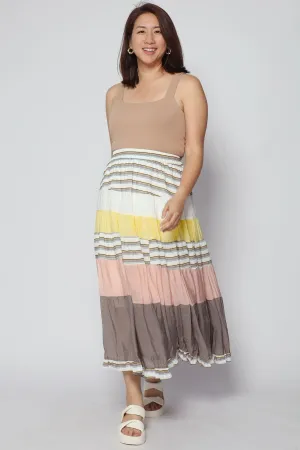 Gabbie Colourblock Skirt in Yellow Future Fashion Casual Wear