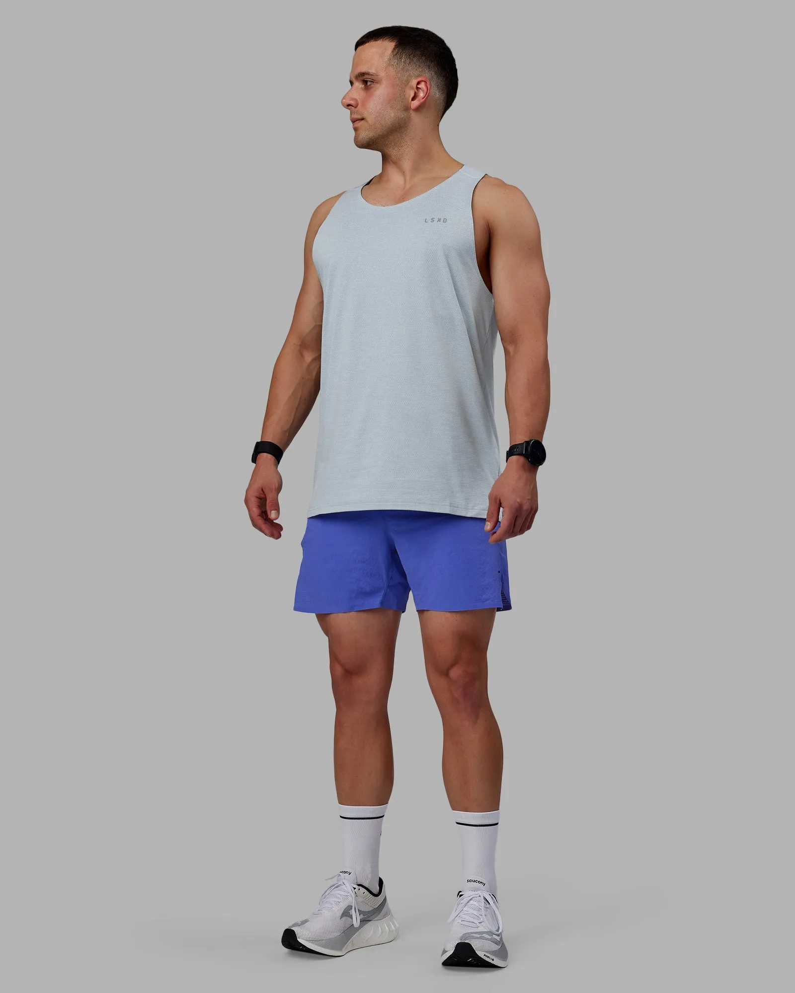 UltraAir 5" Lined Performance Short - Baja Blue-Reflective High Waist High Rise Waist