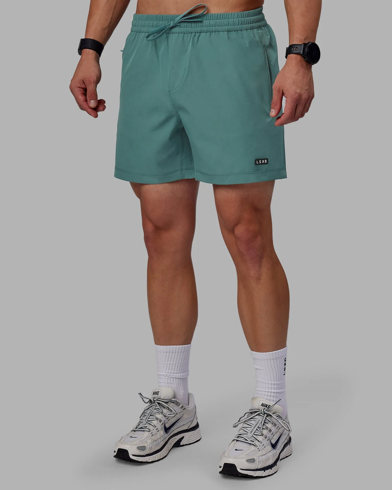 Rep 5" Performance Short - Sage Bush Breathable fabric construction