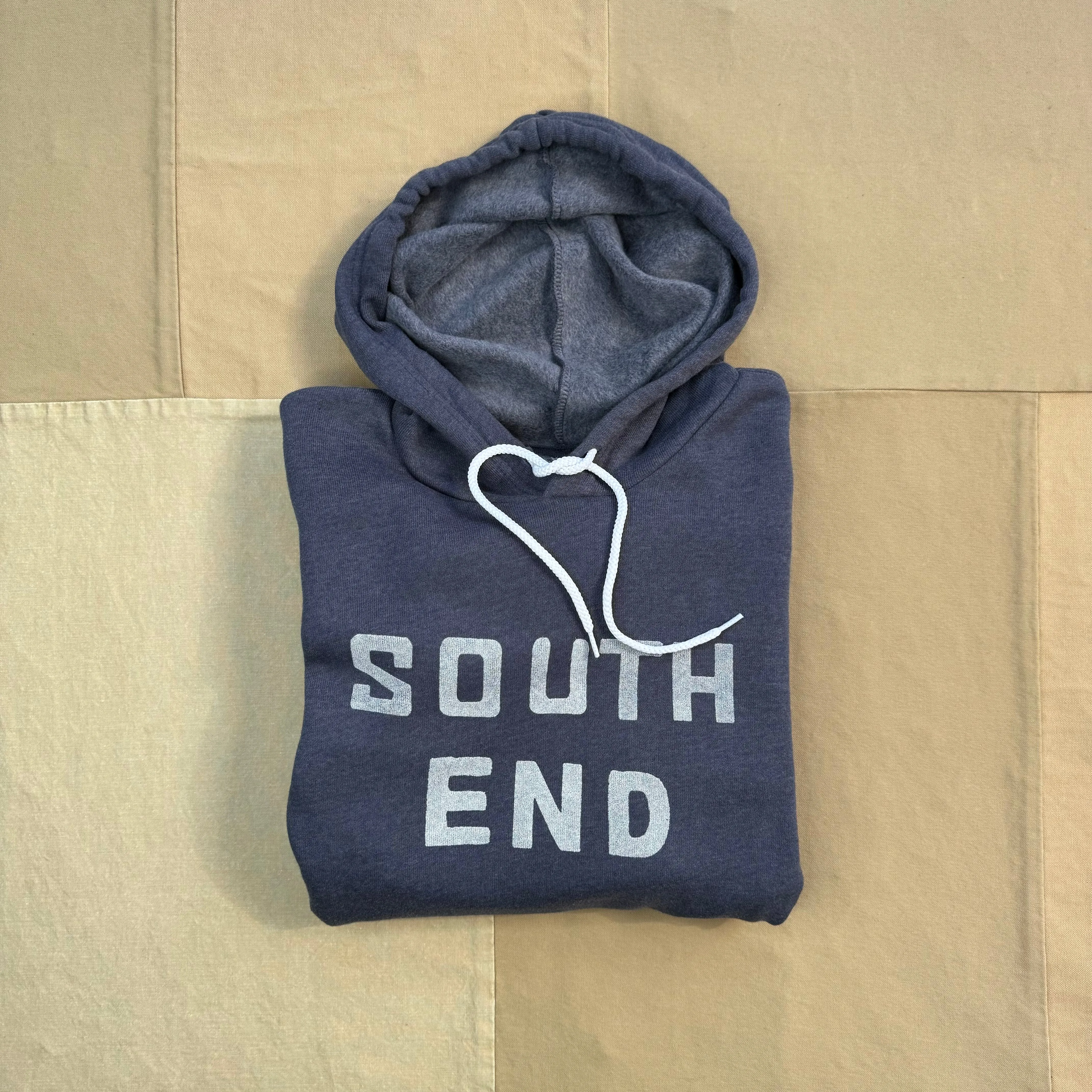 Contrast Trim Soft Wearable South End Pullover Hoodie, Navy