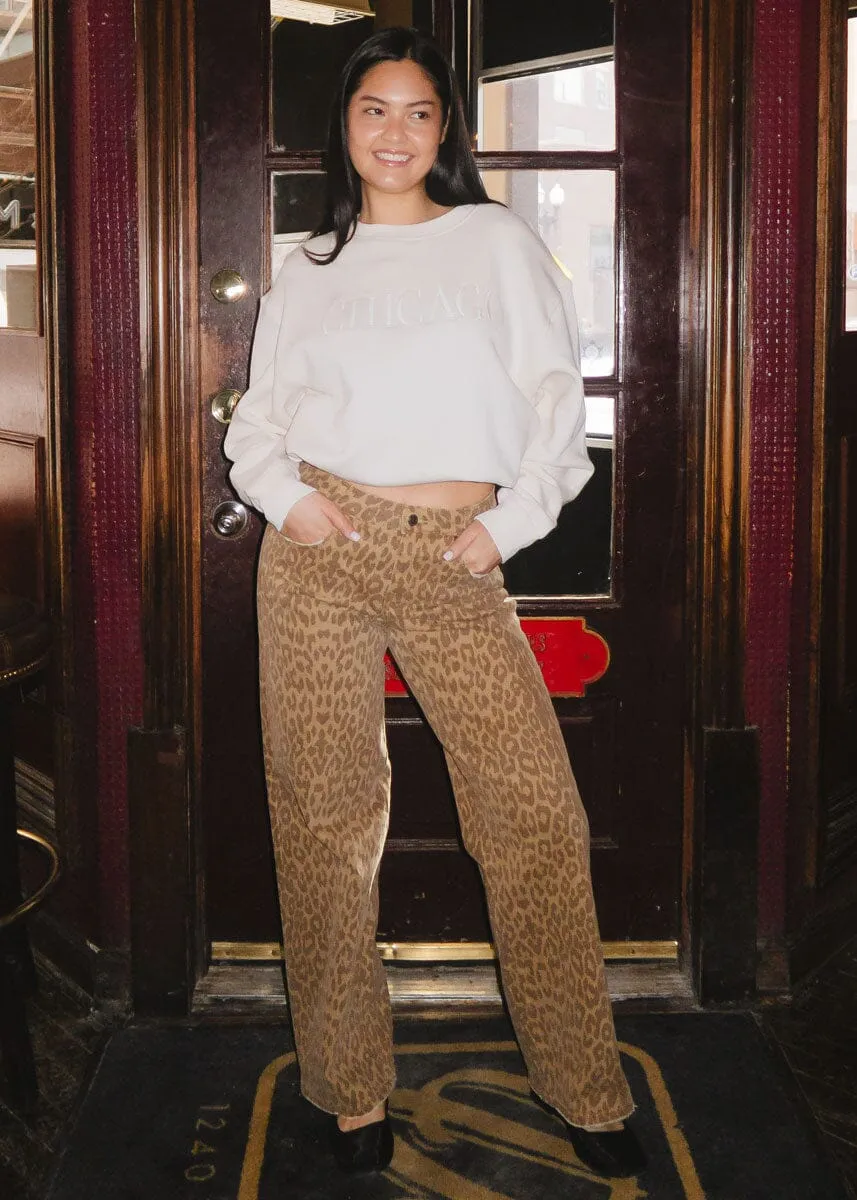 Chicago Embroidered Sweatshirt - Ivory suitable for gifts