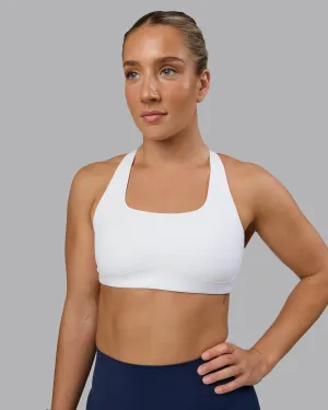 Aspire Sports Bra - White Sustainable Elastic