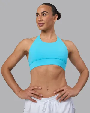 Accelerate Sports Bra - Blue Atoll Lightweight Closure