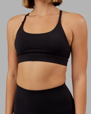 Elixir Sports Bra - Black Seamless Edge Breathable Cup