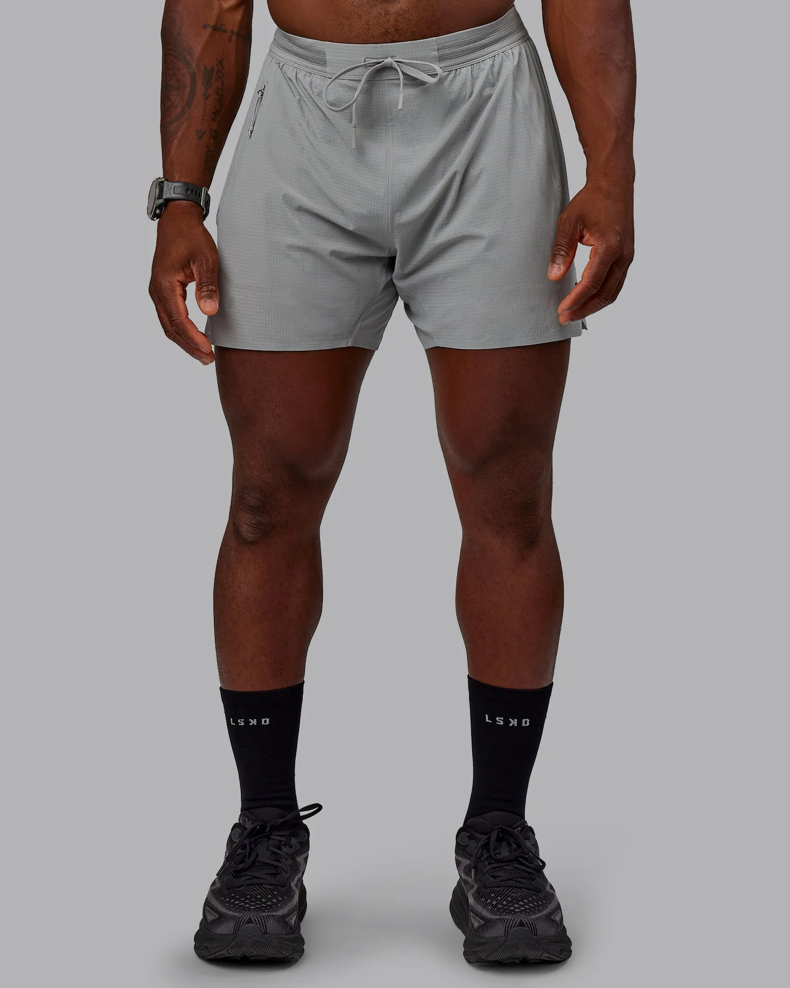 UltraAir 5" Lined Performance Short - Circular Grey Reinforced Seams Fitness Look