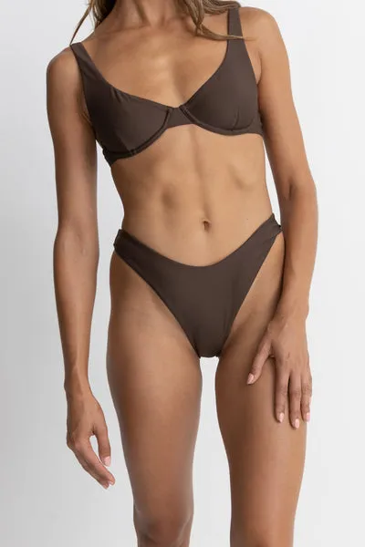 Rhythm Classic Hi Cut Bottom-Chocolate Breathable fabric