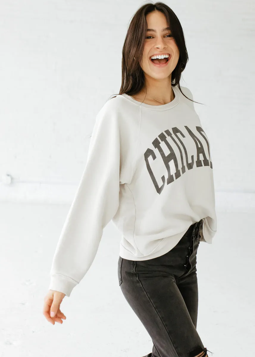 Weekend Chic Chicago Classic Crew Sweatshirt - Vintage Stone
