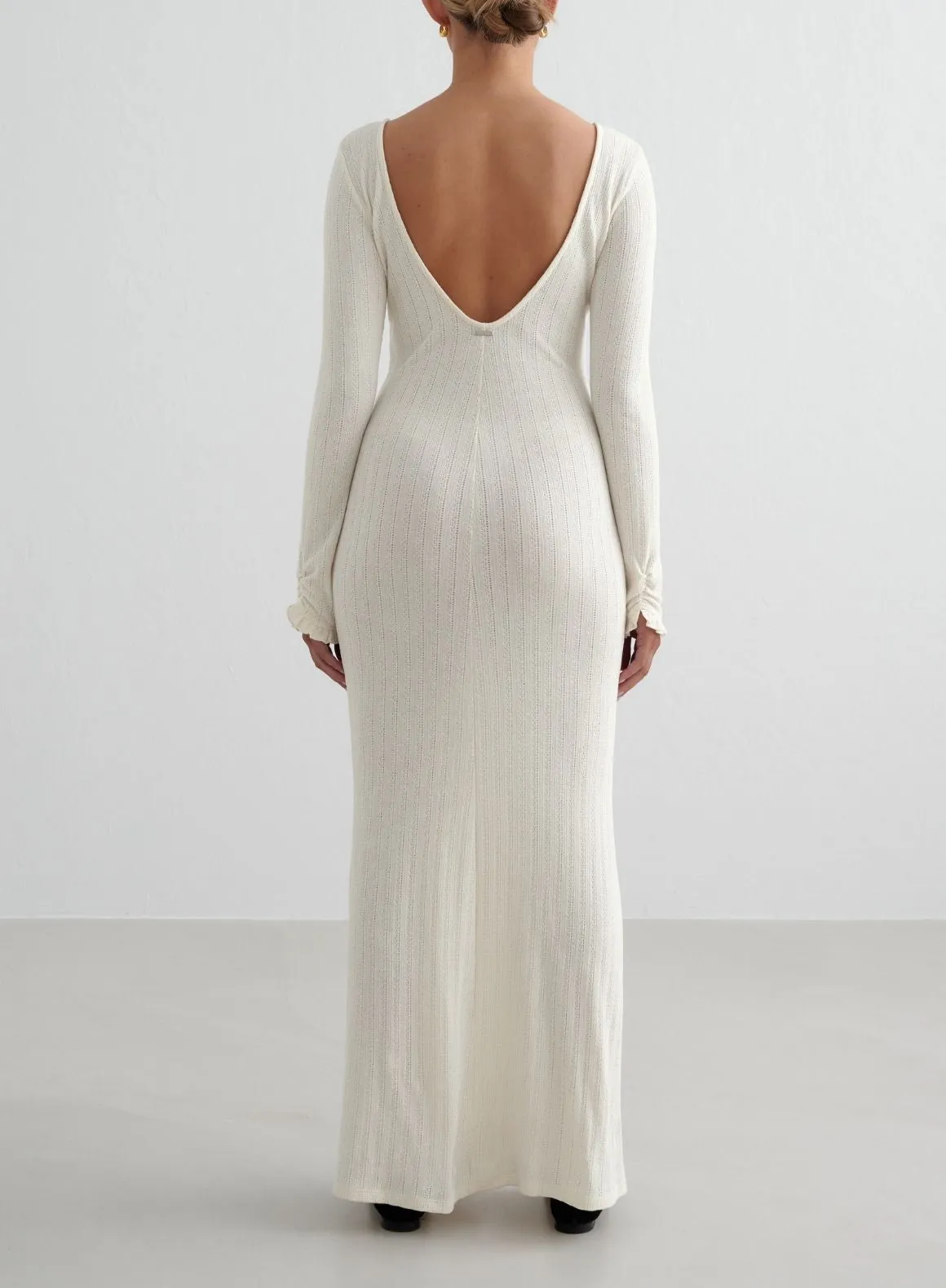 Art Gallery Visit Polished Style Almond Pointelle Beach Dress