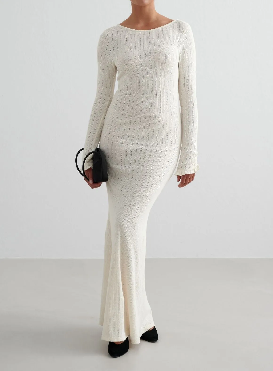 Almond Pointelle Beach Dress Outfit Flow Soft Lines