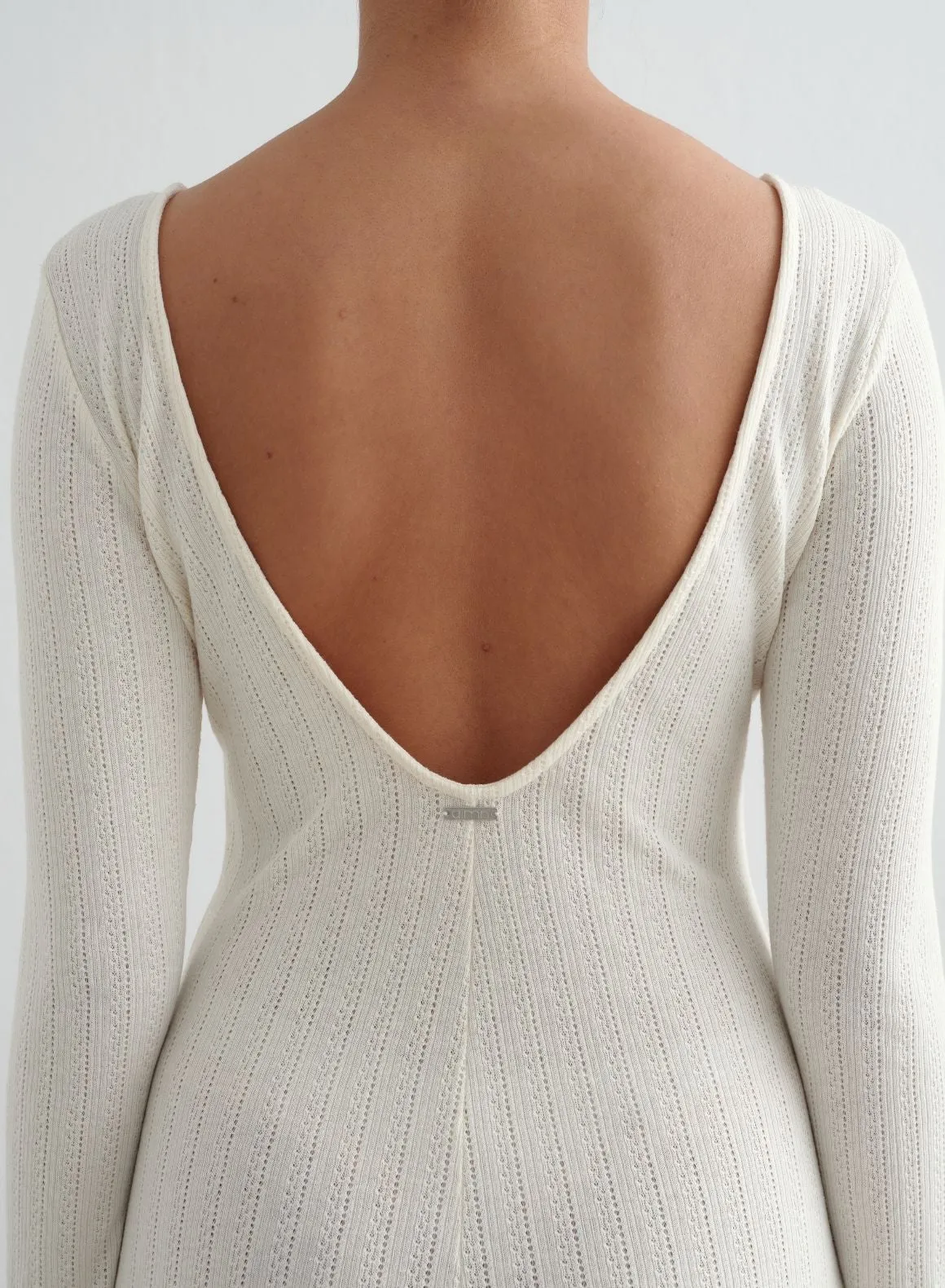 urban scene Almond Pointelle Beach Dress