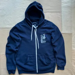 Gulliver the Seagull Zip-Up Hoodie, Navy?? Unique Casual